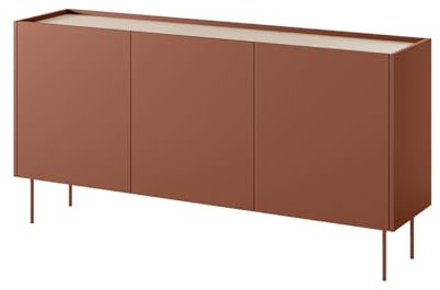 bogart Desin Kommode, Dreitürig mit Metallbeinen, 170x85x40 cm, Sideboard, Wohnzimmerschrank