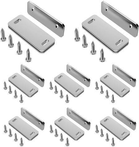 Dolenor Ultra Thin Cabinet Door Magnets Catch,Magnetic Door Catch,Cabinet Latch Magnetic Closures for Kitchen Closet and Cupboard Wardrobe (8, White)