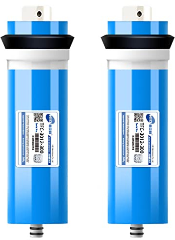 Umkehrosmose Element, Umkehrosmose Membran Systems Aquarium Wasserfilter RO unter Waschbecken RO Trinkwasser-Reinigungssystem Universell Kompatibe (3012-300 GPD, 2 Pack)