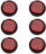 LT Easiyl 6 Stück 20 Mm Kleine Runde Nummernschild-Sicherheitsreflektoren Zum Aufkleben Geeignet für Motorräder Elektrofahrzeuge Fahrräder Hintere Kotflügel Anhängerzäune Türpfosten