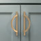 Amerdeco 10 Pack Champagne Bronze Cabinet Pulls 128mm Hole Center Cabinet Hardware Kitchen Cabinet Handles for Bathroom Drawer Pulls Dresser Pulls AM027