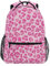 SKYSHU Zaino rosa leopardato impermeabile Bookbag Laptop Travel Daypack con tasche multiple, Rosa leopardato., 16 x 11.4 x 6.9 Inch