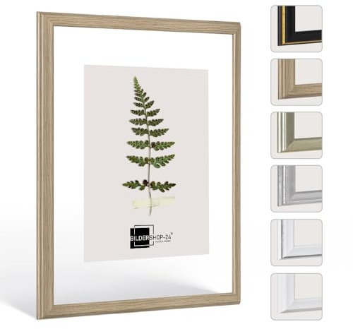 Bildershop-24 Double vitrage - cadre double vitrage cadre photo double verre Kalypso Chêne naturel avec verre acrylique 40x50 cm tailles sélectionnables