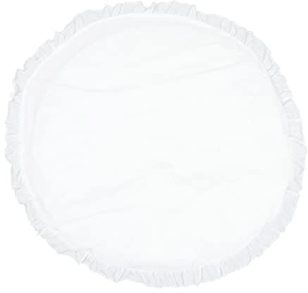 GARVALON Krabbeldecke Indoor-spielhäuser Matte Kinderzimmer Teppiche Kriechmatte Stoßfängerpolster Aktivitätsdecken Für Kinder Runde Spielmatte Für Babys Spieldecke Für Kinder Stoff Weiß