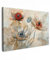 MuchoWow© Bilder Groß 120x80 cm XXL Wohnzimmer Deko Modern Wandbild Kunstdruck auf Leinwand Bild Schlafzimmer über Bett Room Decor Geschenke Blumen - Beige - Modern - Illustration