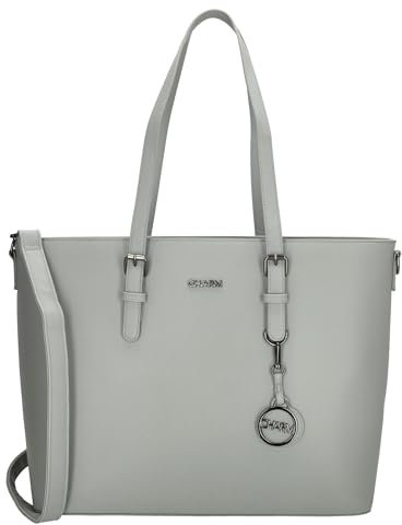 Charm London Shopper Damen Tasche mit Laptopfach 15,6 Zoll Shopper Kunstleder mit Reißverschlüssen und Verstellbarem Schulterriemen - Birmingham-Kollektion