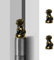 Waveaura Mini Brass Dog Door Hinge Heads Decorative Topper Magnetic Vintage Animal Theme Little Hinge Pin Head Cute Ornament Small Home Decoration Hinge Caps (Mini Brass Dog - 2pcs)