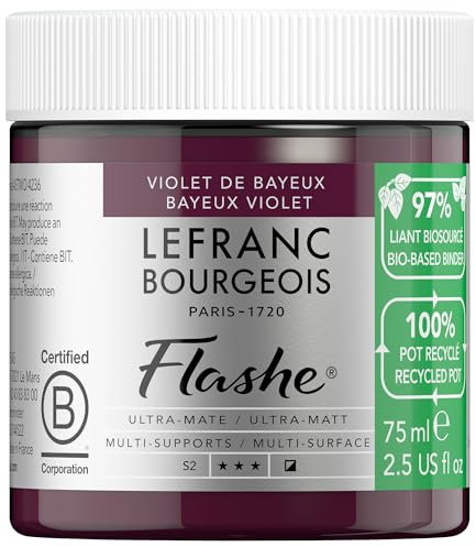 Lefranc Bourgeois Flashe Bio Based Peinture acrylique Pot de 75ml Violet De Bayeux Série 2