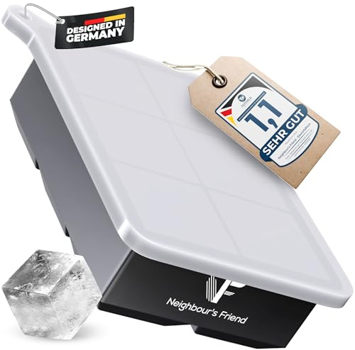 Neighbour's Friend Eiswürfelform groß - 6x XXL Eiswürfel für Cocktails, Whisky & Longdrinks - Platinsilikon Eiswürfelform mit Deckel spülmaschinengeeignet - Rieseneiswürfelform XL