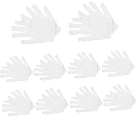 Healifty 10 Paare Weiße Schmuckhandschuhe Wiederverwendbare Weiche Baumwollhandschuhe Waschable Der Schmuck Inspektion Handschuhe Für Preisverleihung Münzpolier
