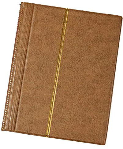 Briefmarkenalbum, 10 Blatt (20 Seiten), Präsentationshalter, Freunde, Sammler, Braun