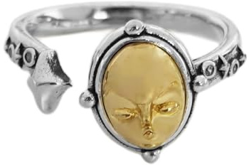 OIDIMS Vintage Lilith Star Cocktail-Ringe für Damen und Herren, verstellbar, personalisierbar, offener Ring, Knöchelring, Mittelfinger, modischer Daumen, einzigartig, bequeme Passform, Schmuck