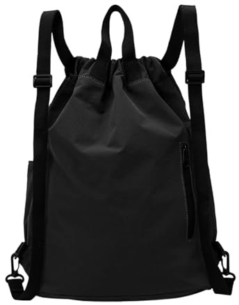 Beimus Sportlicher Rucksack mit Kordelzug, für Fitnessstudio, Wandern, großes Hauptfach, wasserabweisend, ergonomischer Schultergurt, einfaches Tragen, praktischer Reiserucksack für wichtige Dinge