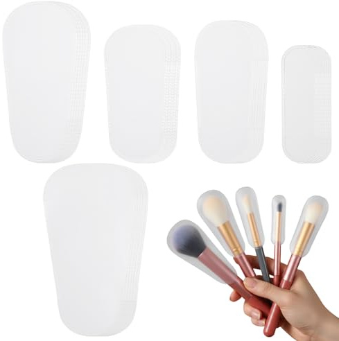 30 Pcs Makeup Brush Covers 5 Sizes Portable Clear Make up Brush Protective Dustproof Makeup Brushes Protector Sleeves Lightweight Durable Plastic Brushes Guards for Travel Daily Storage Organizer Home