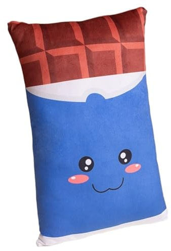 KUKUShining Schokolade Plüsch Kissen, Lustige Dekokissen Plüschtier Weiches Schokoladen Couchkissen Kuschelkissen Kuscheltier(Round Eye,20cm/7.87in)