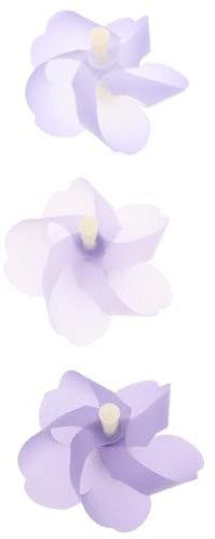 BCOATH Windmühle in Violett mit Sakura Form Breite Kompatibilität Fahrradlenker 3 Stück aus Kunststoff für Outdoor Abenteuer und Tägliches Pendeln für Mountainbikes und Rennräder
