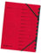 Herlitz 10843324 Ordnungsmappe Quality 1-12, A4, rot, 12 Fächer mit Gummizug, 1 Stück