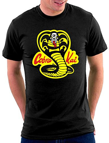 Million Nation Cobra Kai T-Shirt, Größe L, Schwarz