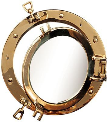 HS 8 Polished Brass Nautical Porthole Window