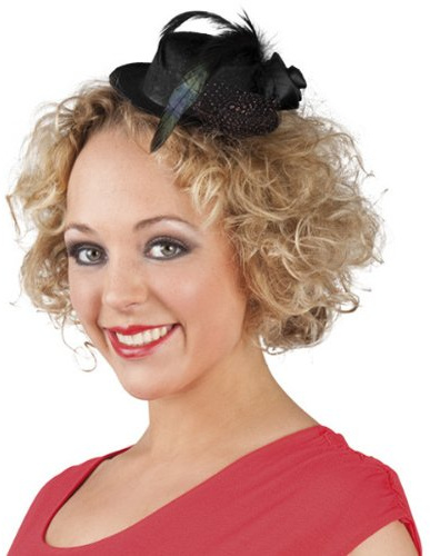 PARTY DISCOUNT NEU Hut Mini Nicolette, schwarz mit Haarclips