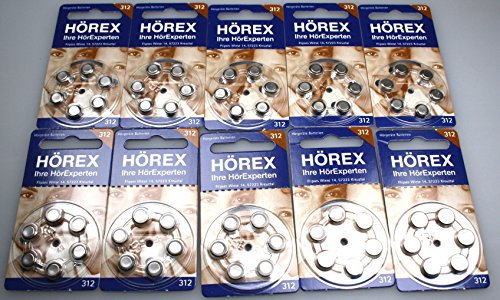 Hörgerätebatterien Größe 312er 120 Stück