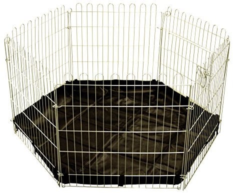 Kerbl Freigehege, verzinkt, 6 Gitter 56,5x56,5 cm, mit Tür und Netz + Kerbl Nylonboden f. Freigehege 82704