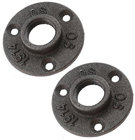 2 x Temperguss Armaturen Wand Boden Flansch rostigen Industrie 1/5,1 cm 3/10,2 cm BSP, 3/4'' …