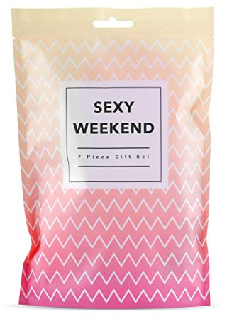 Erotik Geschenkbox Sexspielzeug für Paare, LoveBoxxx 7-teiliges Überraschungspaket SEXY WOCHENENDE inkl. Vibrator, Cockring, Handschellen, Federkitzler, Augenmaske, Würfel & Rosenblätter