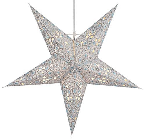 GURU SHOP Faltbarer Advents Leucht Papierstern, Weihnachtsstern 60 cm - Miraflor, Papiersterne 60 cm