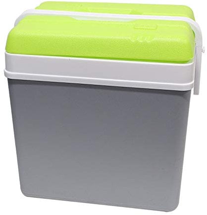 Large 24L Insulated Cooler Box Camping Drinks Ice Festival Beach Picnic Travel (Grey Cool Box)