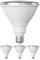 ledscom.de 4 Stück E27 LED Leuchtmittel, PAR38 kurzer Hals, weiß (4000 K), 14,9 W, 1395lm, 41°, Reflektorspiegel (silber)