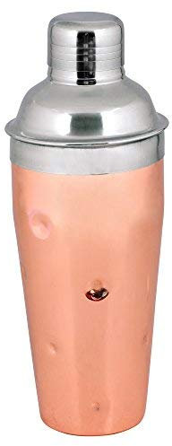 Kosma Stainless Steel Cocktail Shaker (750ml) - Copper & Dimpled Design - Mocktail & Drink Shaker
