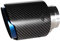 Auto hinten Auspuff blenden schwarz, Carbon Fiber Glossy Auto gerade Auspuffrohr hinten Spitze Schwanz Hals Endrohr Schalldämpfer 63-101mm auspuffblende schwarz 100mm