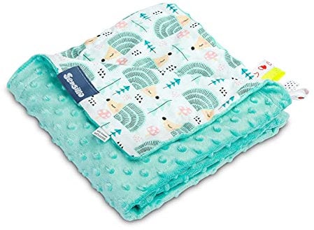 Babydecke (Mint)-Premium zweiseitige Decke für Baby/Kleinkind.