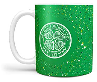 FOCO Scotish Premier League SPL Football Celtic Fan Paint Splatter Coffee Tea 375ml Mug