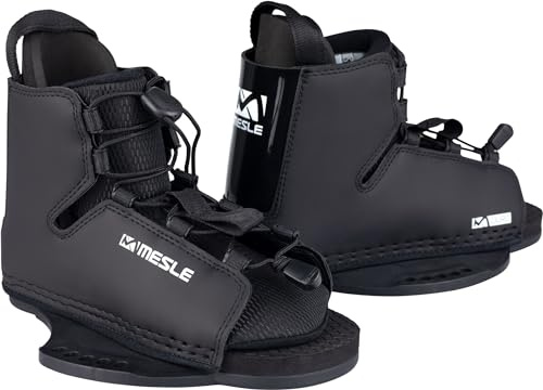 Mesle Duro Fixations pour Wakeboard, 30-45EU, débutants & avancés, Open Toe Boots, Grand réglage, Noir