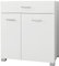 ML-Design Mobile Portabiancheria Armadietto da Bagno con Cassetto e Doppio Cestello Biancheria Sporca 75x78,5x45cm Mobiletto Arredo Salvaspazio Cesto Portaoggetti Armadio Multiuso in Legno MDF Bianco
