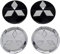 AKXBEFU 4 Stück Radnabenkappen für Mitsubishi ASX Lancer Outlander Eclipse Pajero 60mm, Nabendeckel Radnabenabdeckung Nabenkappen Felgendeckel Radkappen Wheel Hub Caps