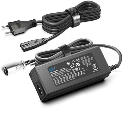 KFD 42V Ladegerät Netzteil für Akku 36V 10AH Lithium E-Bike Elektro Fahrräder Pedelec REX Stratos Razor MX500, MX650, GT GT750 Schwinn S1000, S600, Ezip E1000 eBike GoGo Stecker 3-polig XLR Ladekabel