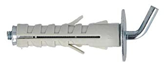 Tasselli in nylon Ø 9 x 40 con gancio corto 1 Kg.