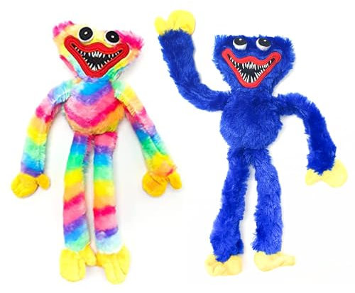 MAGIC SELECT 2X Plush Toys Kissy Missy Huggy Wuggy Horror Game Christmas Plush Toy Factory Video Game Toy for Kids and Adults (Pink & Blue)