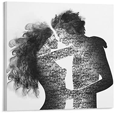 Abstrakte Kunst Tinte Malerei Sexy Und Frau Umarmung Poster Wandkunst Bild Malerei Poster Leinwand Druck Po