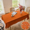 Home Brilliant Coffee Table Cloth Decorative Winter Decorations, Wipe Clean Tablecloth Faux Linen, Dust-Proof Table Protector for Kitchen Table, Orange, 140CM x 183CM