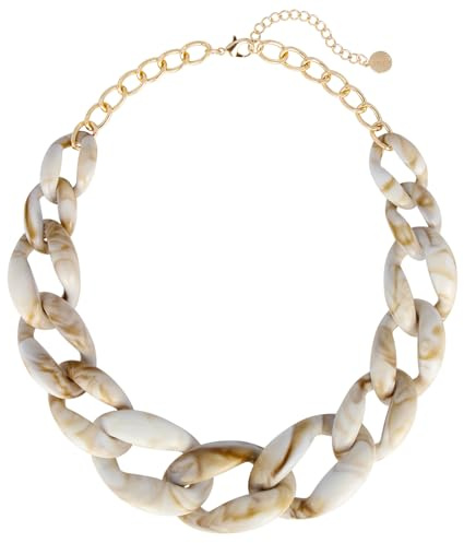 Coiris Statement Dicke Acryl-Gliederchoker Modische Damen Halskette Acryl Harz Kette