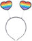 Goldschmidt Regenbogen Haarreif mit Herzchen | Liebe Vielfalt Pride | Haarschmuck Tiara Accessoires