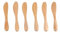 Leadigol Buttermesser aus Holz, 6 Stück, für Toast, Sandwich, Marmelade, Dessert, Werkzeug, Kuchenspatel, Besteck, Buttermesser für Erdnuss, Marmelade, Käse