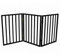 Oypla Black Dog Safety Folding Wooden Pet Gate Portable Indoor Barrier