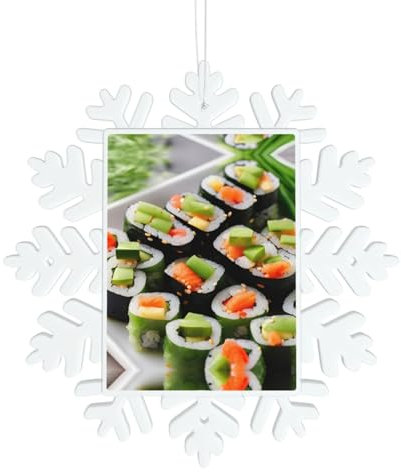 Weihnachtsbaum Hängende Andenken Home Geschenke Sushi Dill Gurken Druck Weihnachten Schneeflocke Dekorationen Weihnachtsmann Neujahr