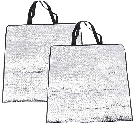 Cabilock 2stücke Aluminiumfolie Isolierfolie Für Klimaanlagen Wasserdichte Abdeckung Schutzschild Gegen Regen Und Sonne Energiesparend Für Außenanlagen