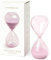 Designworks Ink Retro Glas-Timer 15 Minuten, Sanduhr aus Glas in der Farbe Lilac, Höhe: 16,5 cm